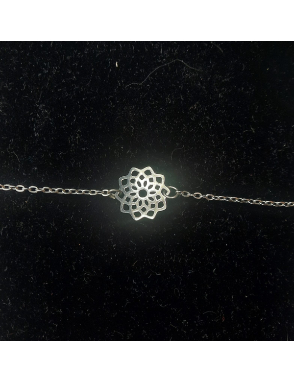 Armband van rvs met lotusbloem Armband van rvs met lotusbloem