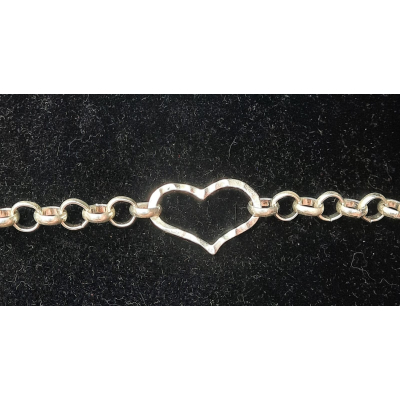 Getrommeld hard met schakel armband