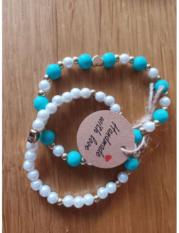 set van 2 Blauw/groen wit set van 2 Blauw/groen wit