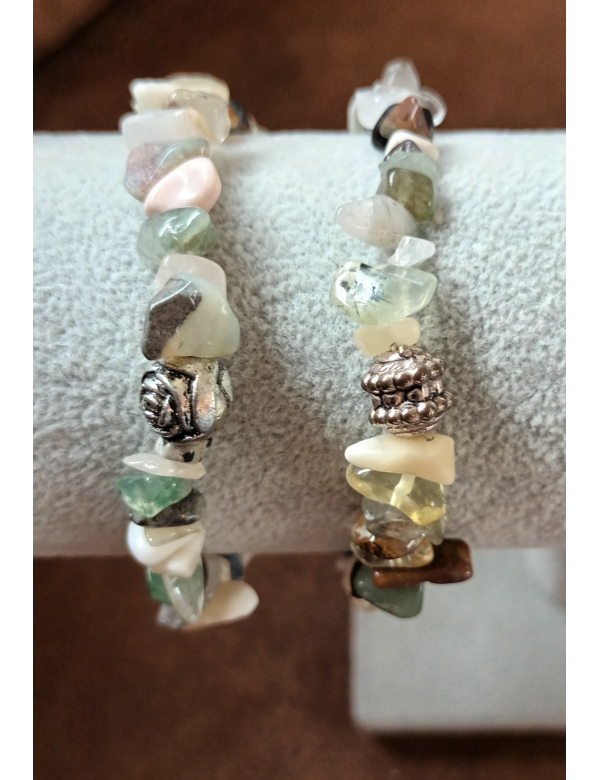 armband met assoorti halfedelstenen