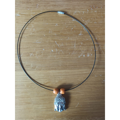 Ketting met Boeddha hanger oranje
