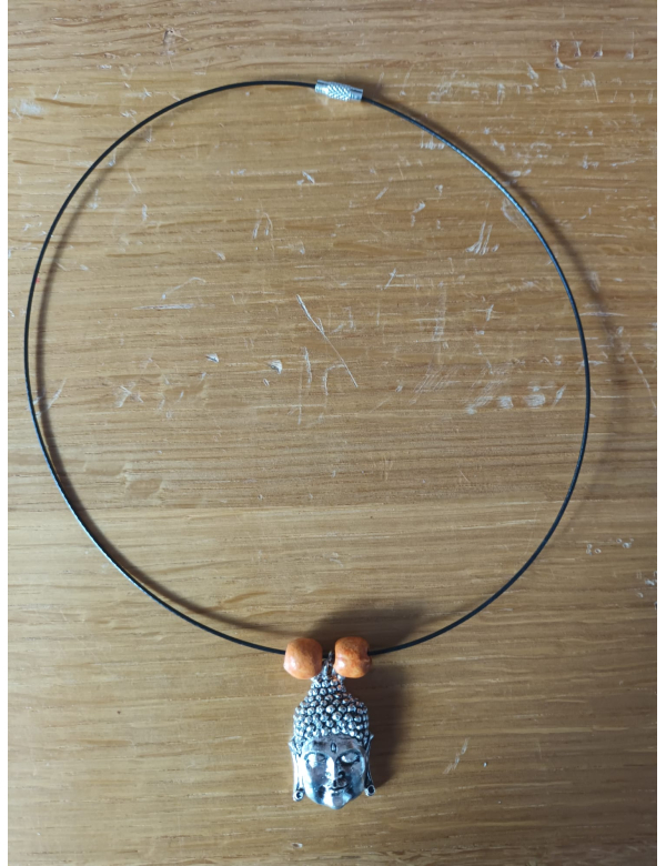 Ketting met Boeddha hanger oranje