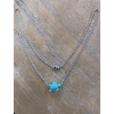 Ketting rvs met howliet schildpad