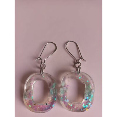 Amazoniet met roze glitter