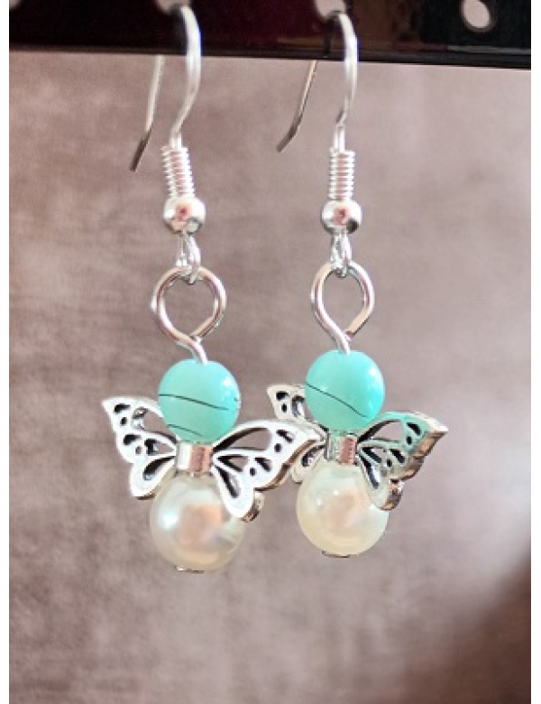 oorbellen met engeltjes met vlindervleugels