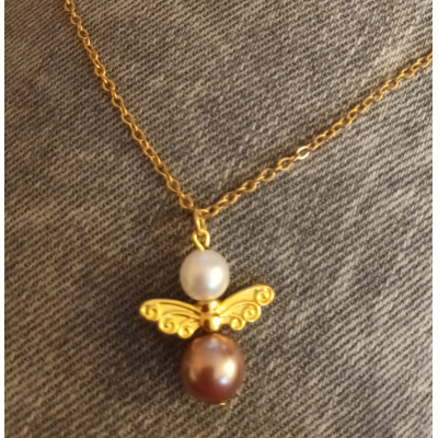 Goudkleurige ketting met engel
