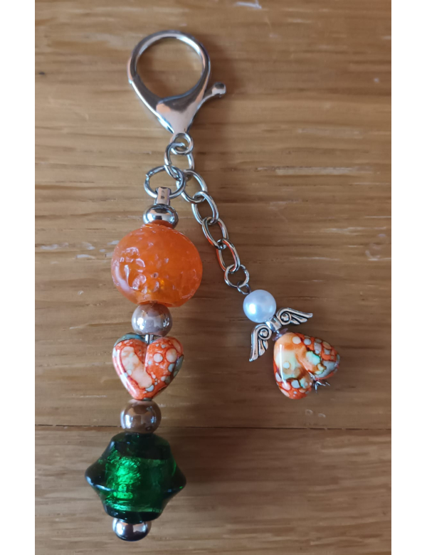 Tas hanger oranje/groen Tas hanger oranje/groen